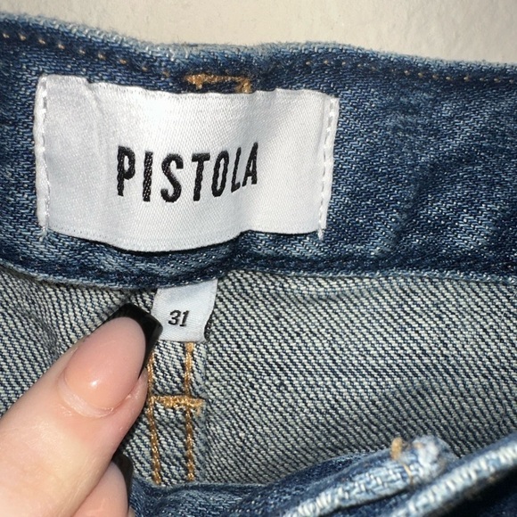 NWT PISTOLA  Colleen High Rise Slim Flare in Willow Jeans 31 split cuff bootcut - Picture 7 of 17